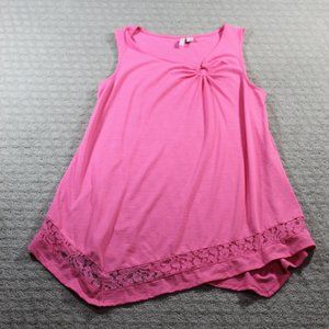 C est 1946 Size XS Pink Tank Top with Lace Embellishment